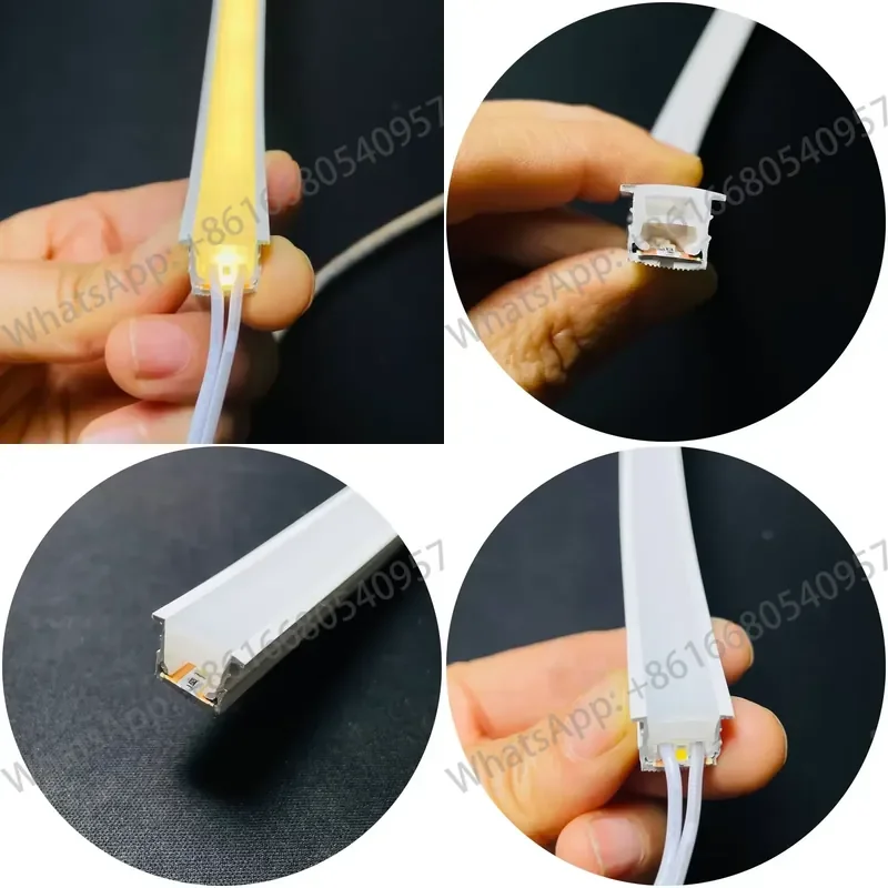 Waterproof IP67 Free Cut Silicone 10x10mm Free Solder Led Strip Profile Light DC24V 3000kled Strips Strips Leds for Cabinet