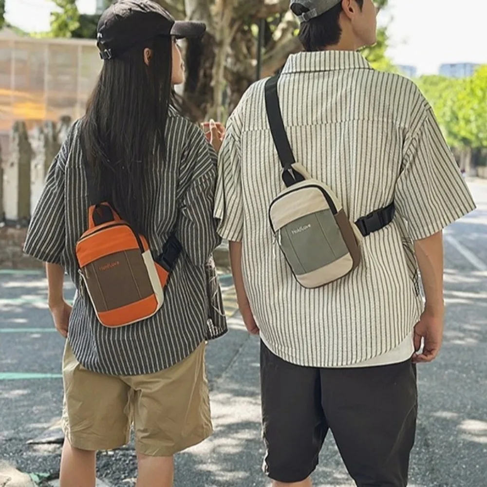 ファッションスクエア男性チェストバッグジッパー韓国スタイルスポーツショルダーバッグ多機能大容量ナイロンクロスボディバッグ屋外