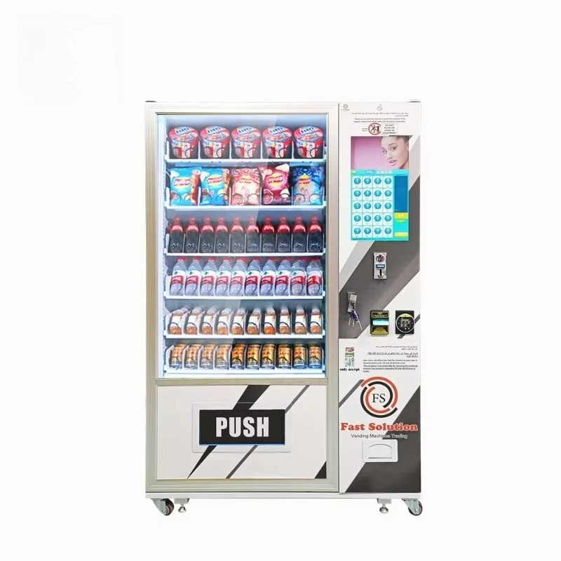 Escola/Escritório/Parque Self-service Máquina automática de venda automática de alimentos e água Combinação de lanches e bebidas