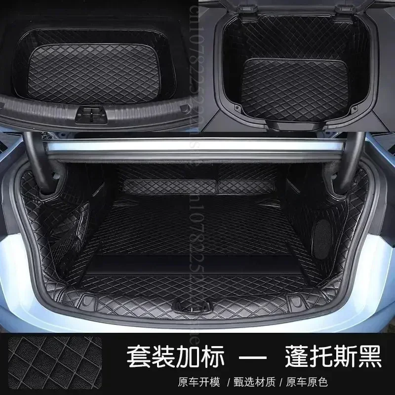 For BYD Seal EV DMi 2025 2024 Leather Car Front Storage Box Pad Trunk Mat Waterproof Bottom Protector Pad Car Interior Decor