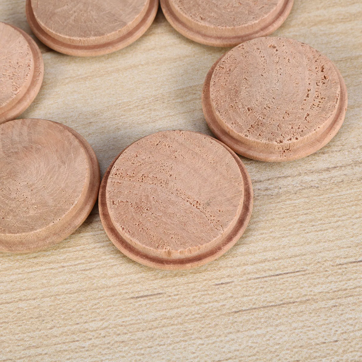 80Pcs 30x25mm Wooden Stair Plugs Button Style Furniture Cover for Screw Holes Smooth Domed Head Tight Secure Fit Button Plug