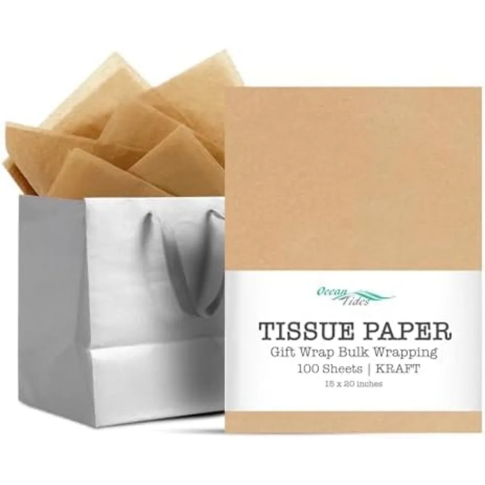 

Gift Wrapping Kraft Tissue Paper Bulk - Wrapping Paper for Crafts, Birthdays, Holidays, & Special Event - Colored Ti