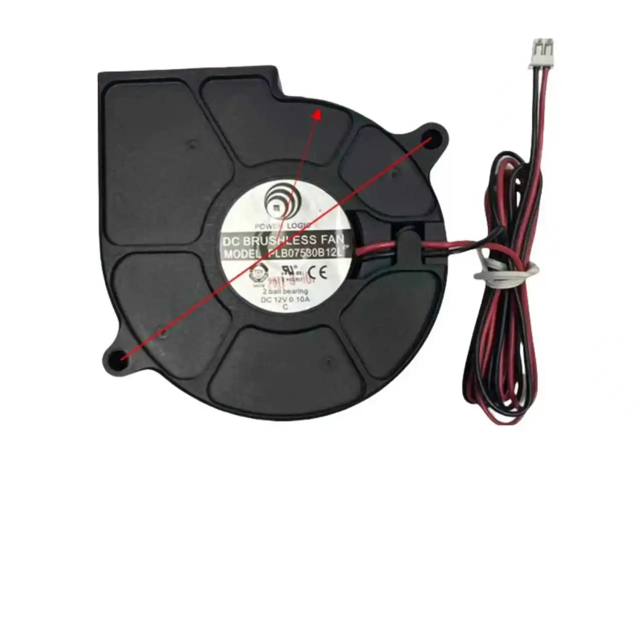 Ventilador Centrífugo 7530 |   Rodamiento de Bolas Doble de 75x75x30 mm |   Enfriamiento Ultrasilencioso de 12 V 0,1 A para Proyectores/Impresoras 3D |   2500 RPM