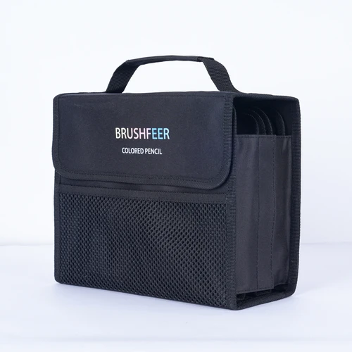 Estuche para lápices de mano de 200 agujeros de alta calidad, lápices de dibujo coloridos, bolsa de almacenamiento de papelería para artistas y estudiantes