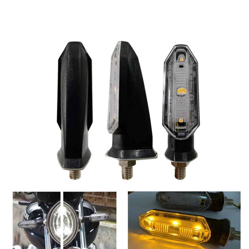 

Motorcycle LED Turn Signals E13 Mark Turn Signal Flashing Indicator Blinker Universal M10 Bolt 2pcs