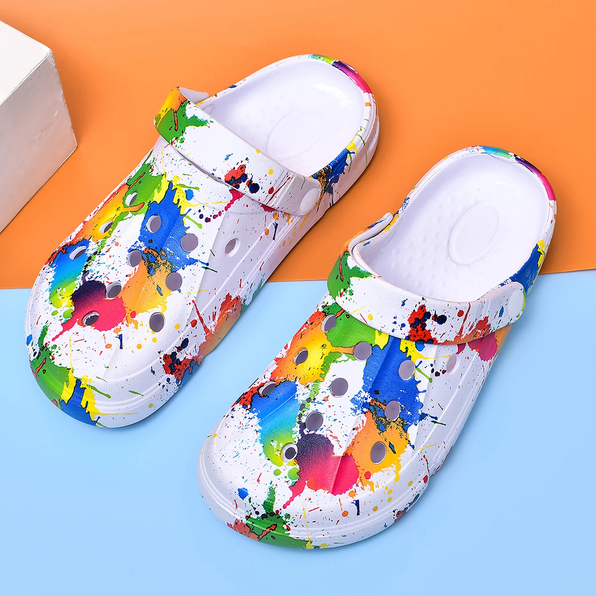 

Flower Trunk Flats Women's Breathable Canvas Slip On Loafers Flat Shoes with Rubber Sole for Spring Autumn And Summer