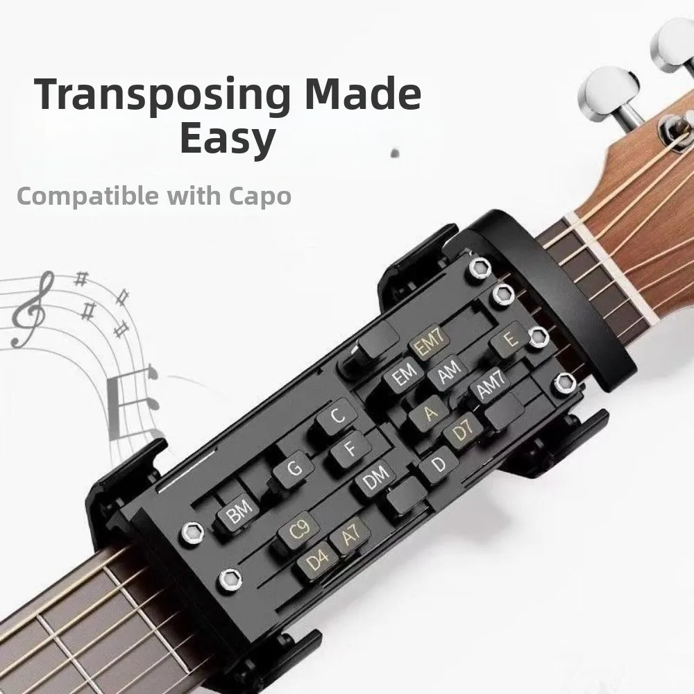 One-Touch Switching Guitar Chord Trainer Assistant Learning Smooth Practice Guitar Teaching Trainer Portable Design