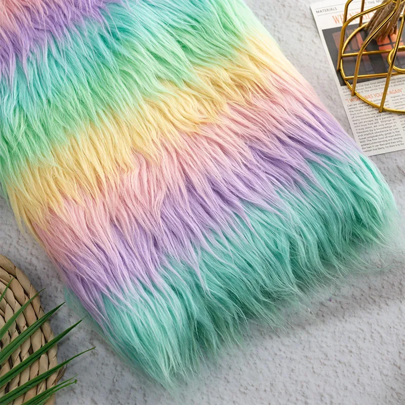 4cm Long Imitation Fox Plush Fabric for Clothing Fur Collar Handmade DIY Scarf Decoration Carpet Accessories Cloth Sewing
