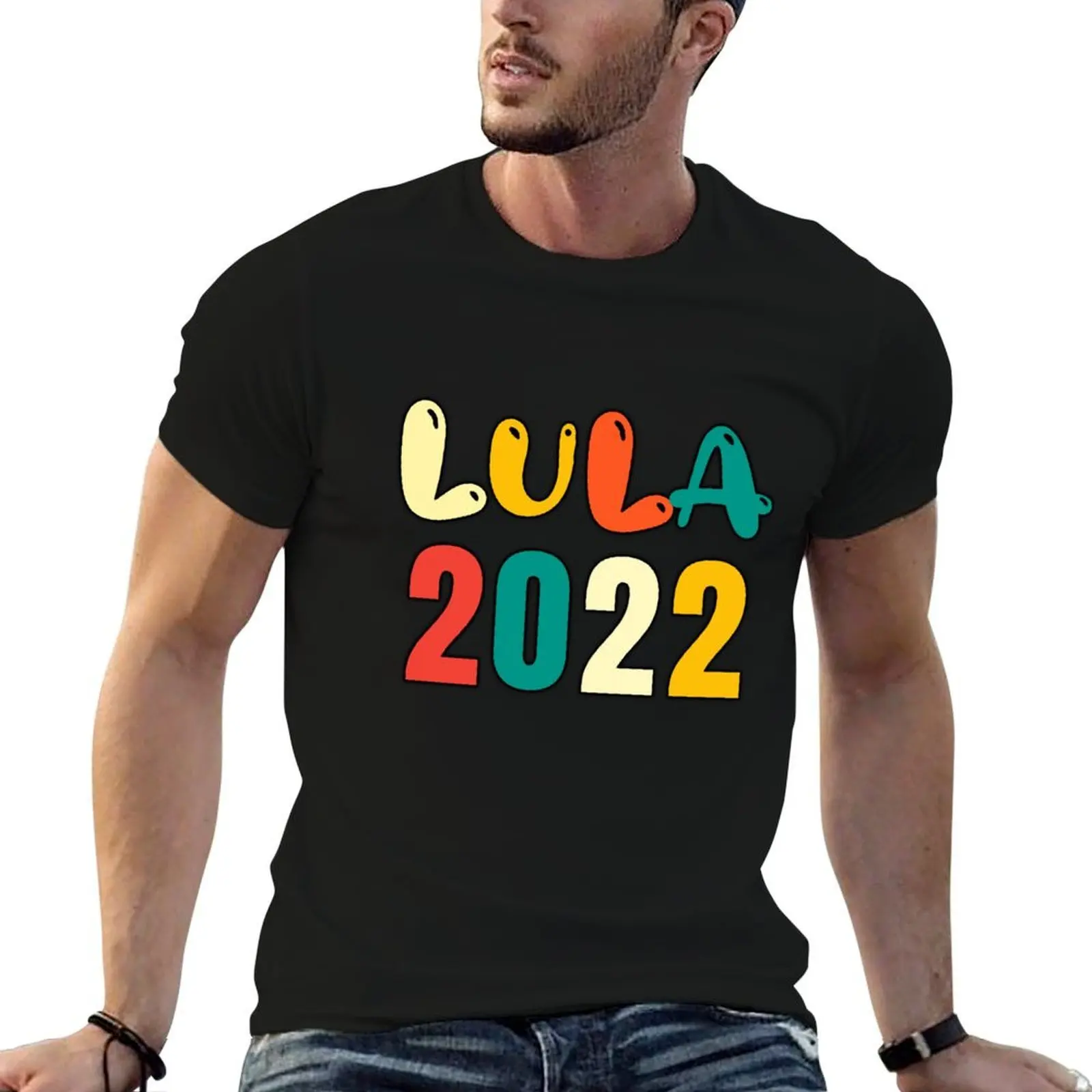 Lula 2022 camiseta para homem algodão homem t camisas de algodão para homem algodão engraçado camiseta