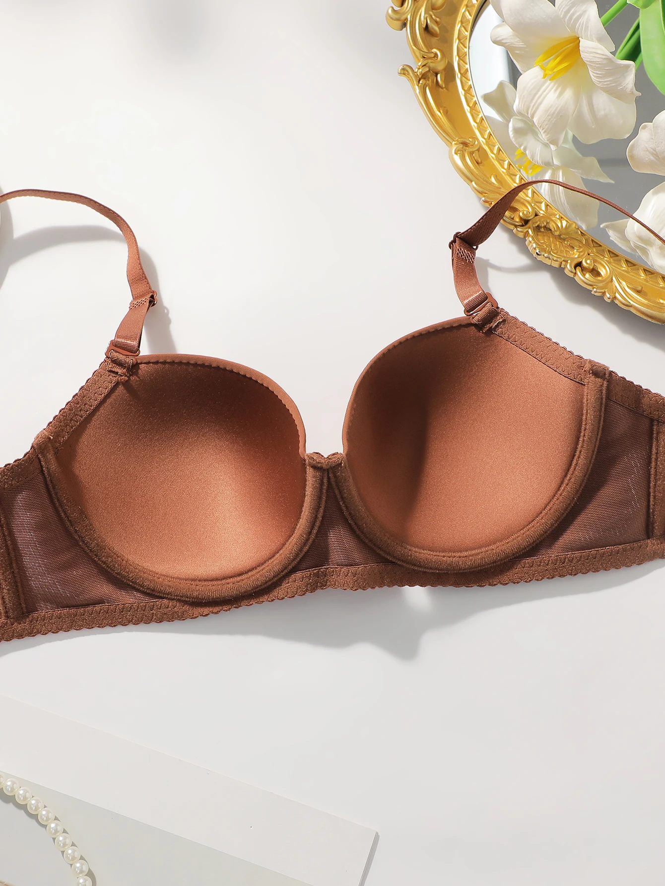 Sada 2 bezešvých podprsenek s kosticemi, pohodlná push-up podprsenka a kalhotky, spodní prádlo, pohodlné sexy kalhotky Viomisha - náhled 4