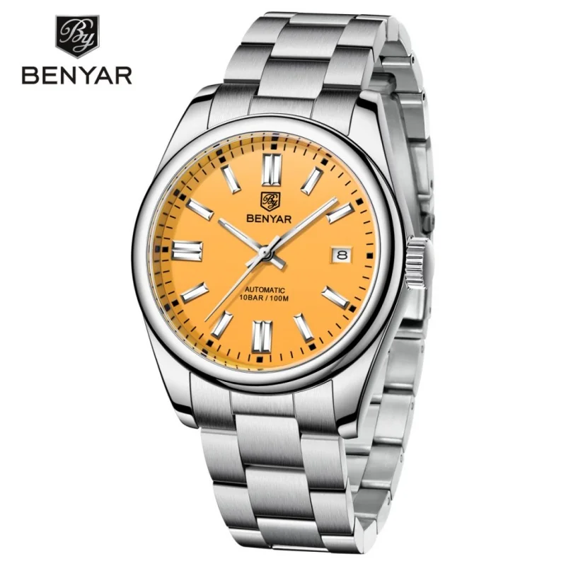 BENYAR 5185 Sport Mannen Mechanische Horloges Rvs Automatische Horloges Topmerk Luxe 10 Bar Waterdicht Horloge voor Mannen