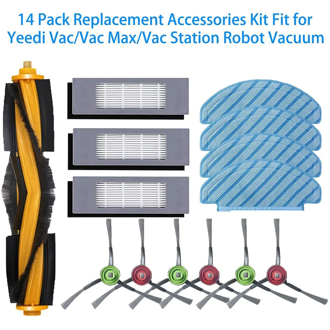 Substituição Acessórios Kit Fit para Yeedi Vac, Robot Vacuum, Vac Max, Estação Vac, Escova Principal, Peças de Reposição