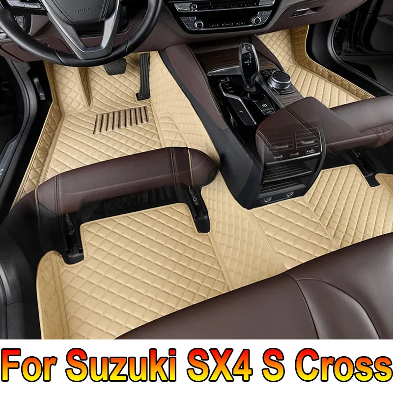 

Автомобильные коврики для Suzuki SX4 S Cross 2020 ~ 2022, аксессуары для интерьера автомобиля, кожаные коврики, подставки для ног
