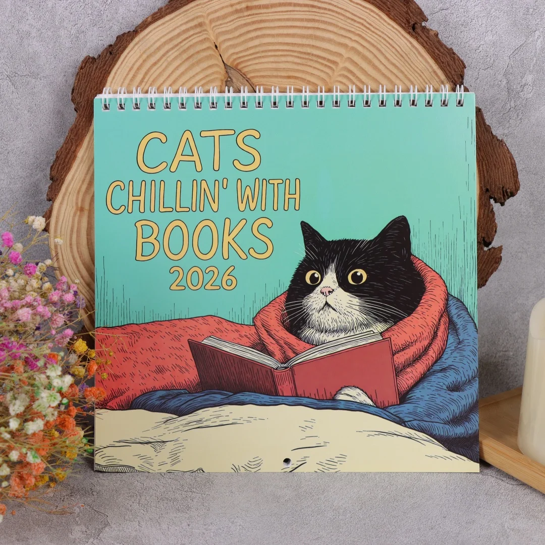 

2026 Cartoon Cat Calendar Cat Theme Pattern Calendar Annual Monthly Planning Calendar Suitable For Bedroom And Study