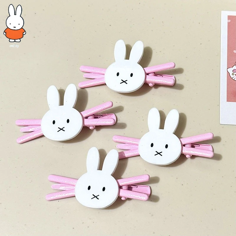 

Kawaii Miffy Rabbit Hair Clip A Sweet Cartoon Duckbeak Hair Clip Instagram Side Japanese-style Girl Bangs Little Rabbit Headwear