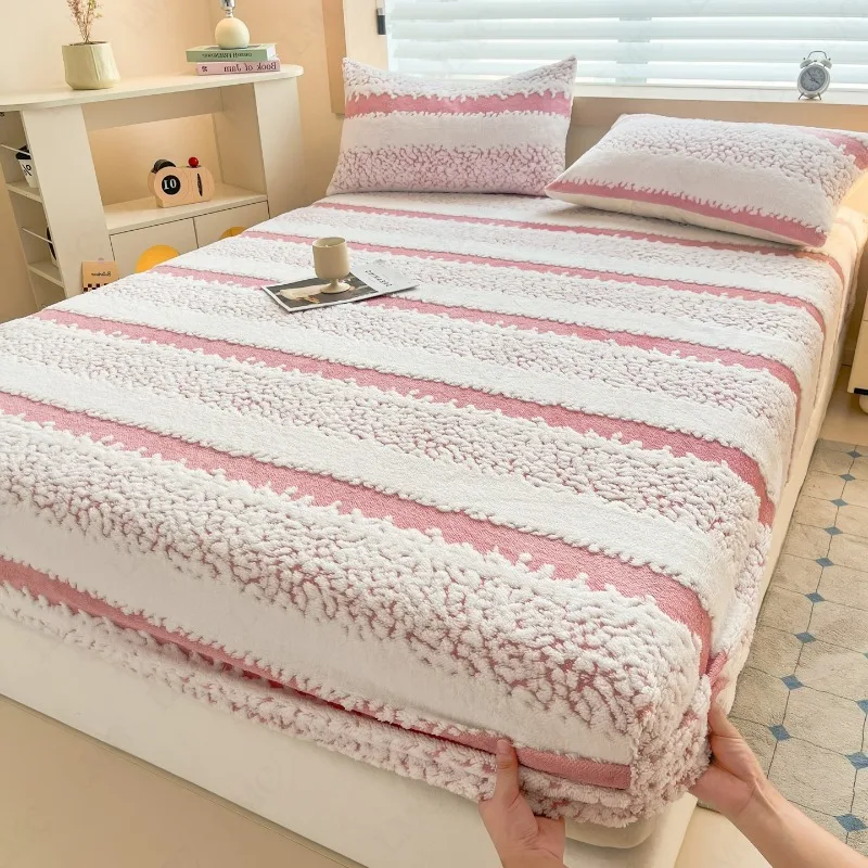 

Теплые зимние простыни, пушистый молочный бархат, жаккардовый флис, роскошные двойные простыни размера «queen-size» и «king-size» без наволочки