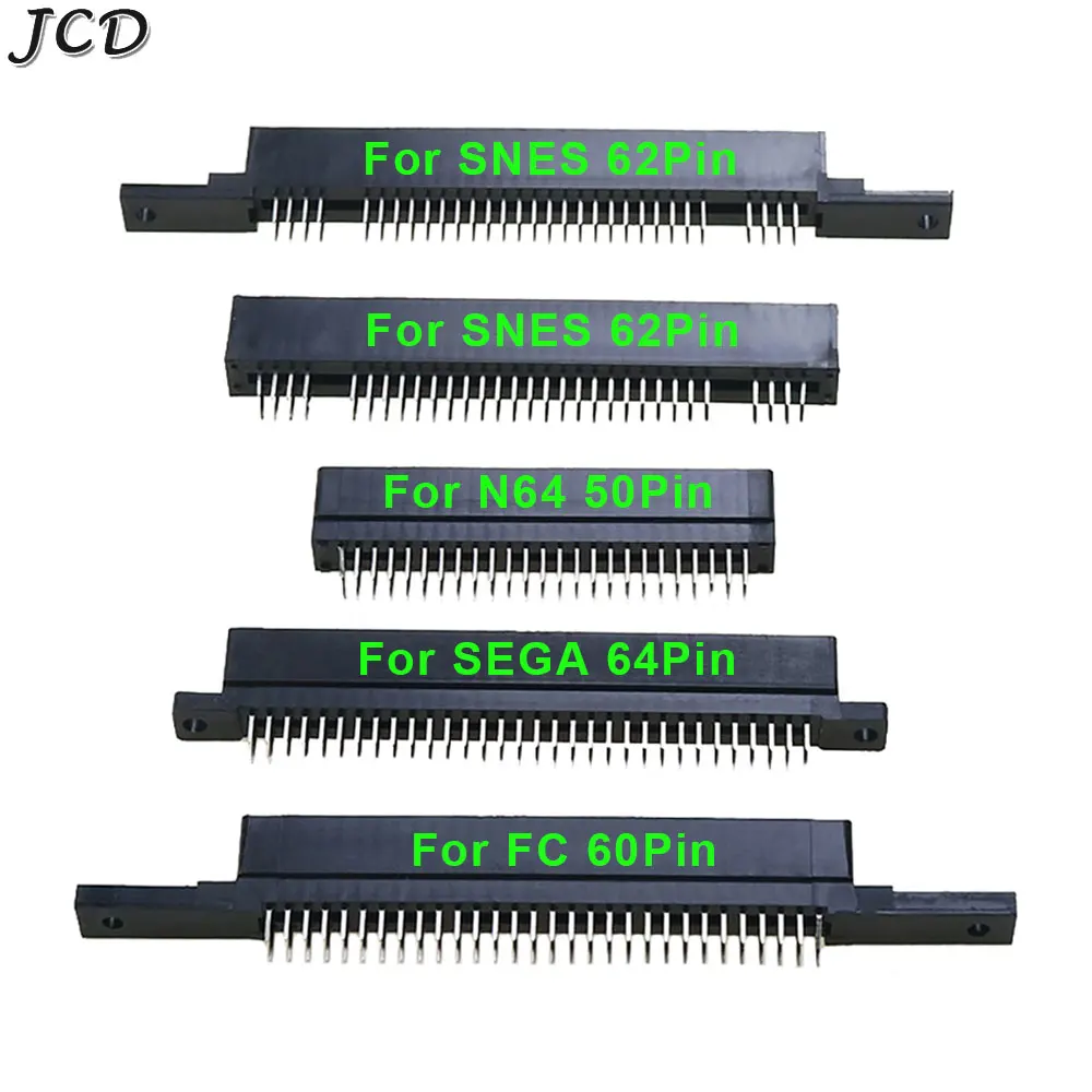 

JCD For SNES 62Pin Game Cartridge Card Socket Slot Connector Adapter For N64 50Pin For SEGA 64Pin For Famicom FC 60Pin Console