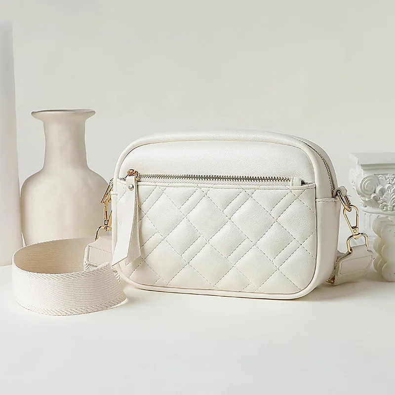 متعدد الطبقات المعين مربع الإناث عبر الجسم بو تغيير الهاتف المحمول تخزين الملمس التنقل حقيبة الكتف #2