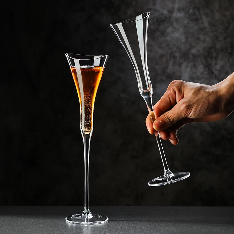 1/2 Copas de Cristal para Champaña, Copas para Vino Espumoso con Cintura Ajustada y Boca Ancha, Copas Creativas para Champaña y Cócteles