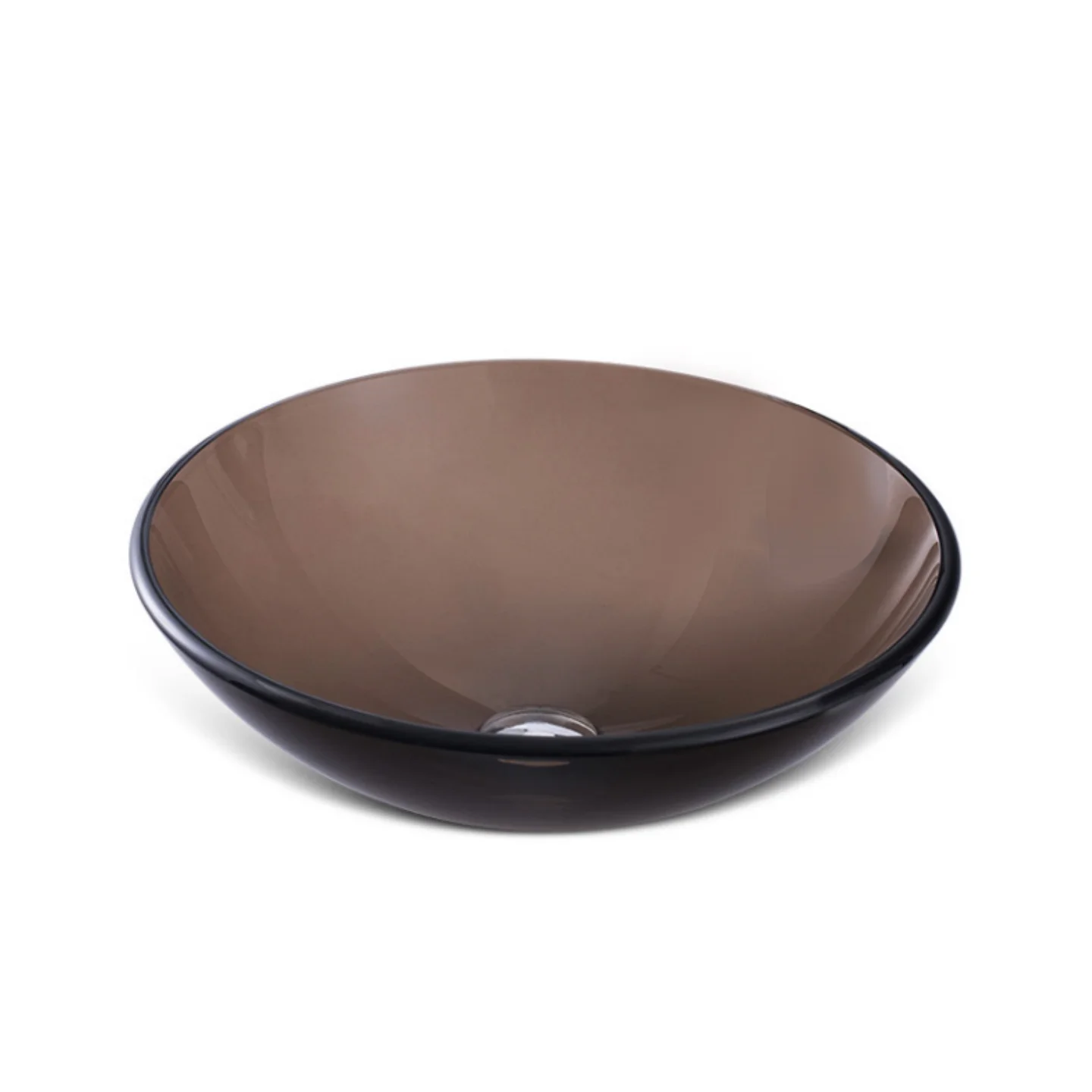 

Retro brown glass washbasin, single basin, countertop basin, minimalist art basin, creative circular washbasin