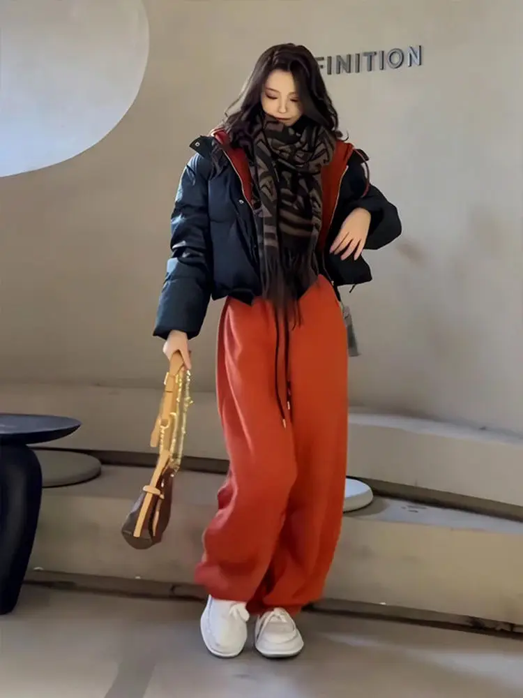 

Корейская теплая хлопковая зимняя куртка-пуховик на молнии с длинными рукавами, стандартный крой, верхняя одежда