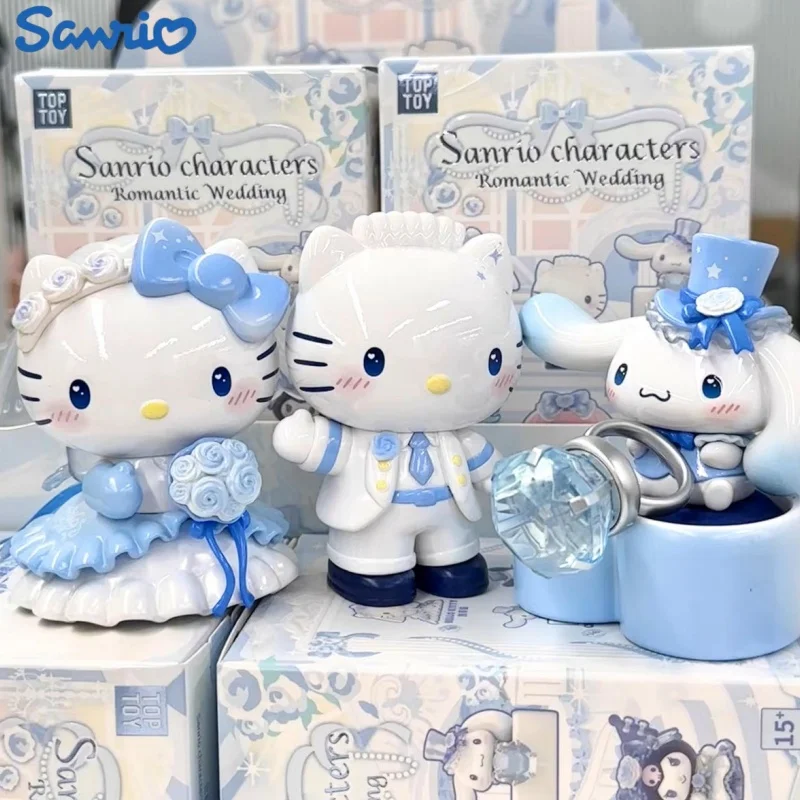 

Подлинные персонажи Sanrio, романтическая свадебная серия, фигурка слепых коробок, модные игрушки Kuromi Melody Kt, аниме, загадочная коробка, подарок для девочки