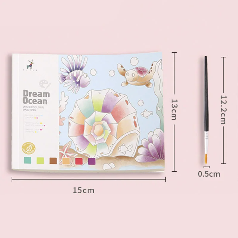 Magic Watercolor Coating Book for Kids, Brinquedos Educativos Montessori, Livro de cores criativas, Doodle DIY