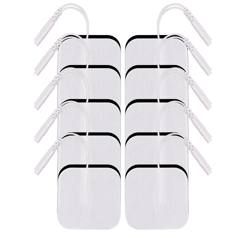 10/20Pcs Electrode Pads Gel Self Adhesive 4x4cm Electrodes Parch Replacement for Tens Acupuncture Massager EMS Muscle Stimulator