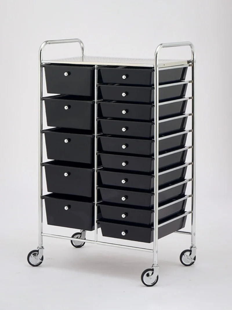 

High Quali Multi-Layer Plastic Mobile Storage Cabinet Der Sle Cact Space Saving with Wheels Bedroom Organizer