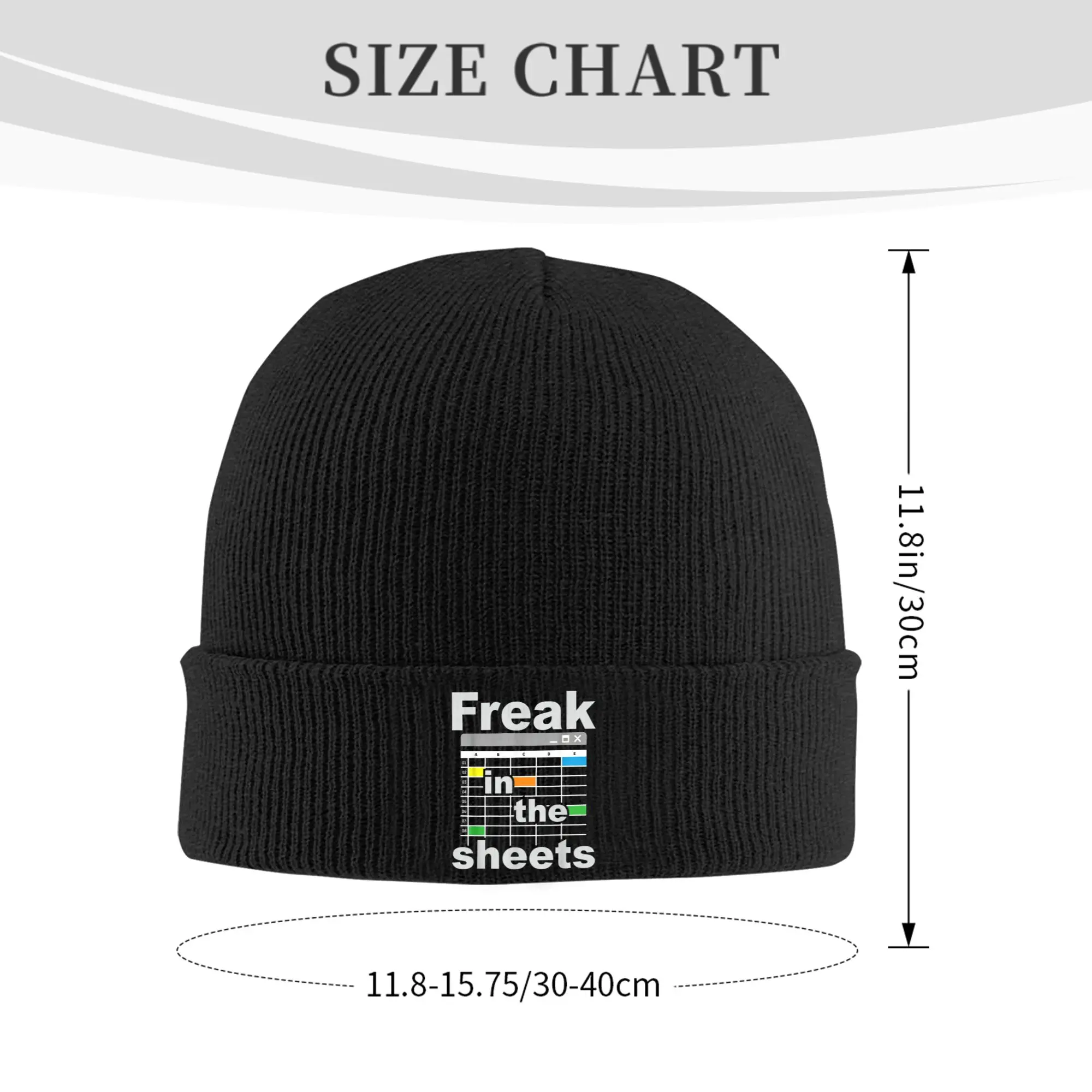 Freak in The Sheets Excel Spreadsheets Wfh Work Winter Skullies Beanies Hat Warm Autumn Knitted Hats Bonnet Caps for Women Men