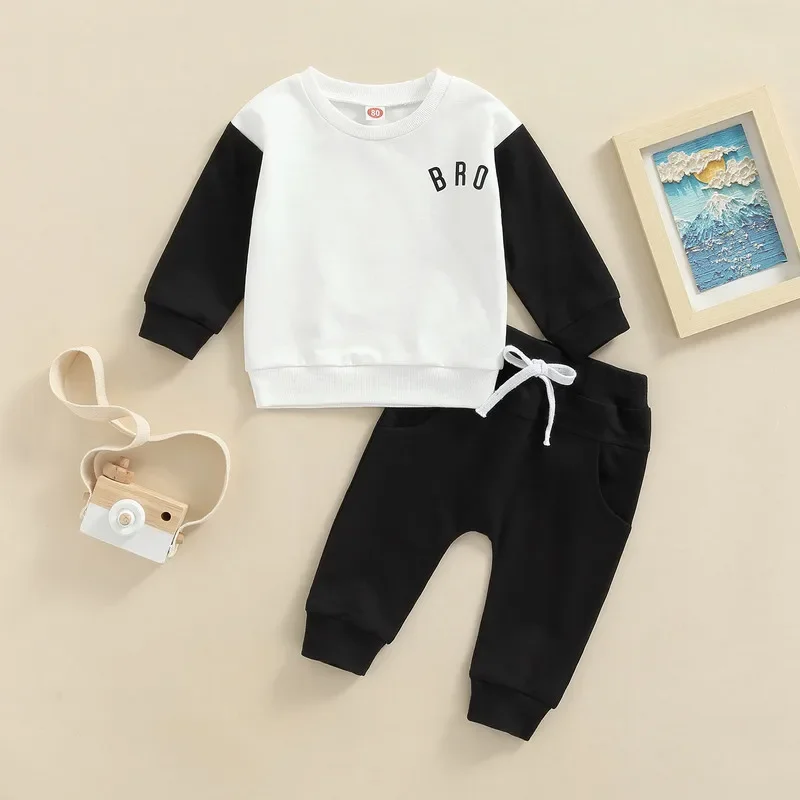 Pant Sets Baby Boy Clothes Fall Infant Top and Bottom Sets for Children Letter Long Sleeve Suit Baby Groups Clothing