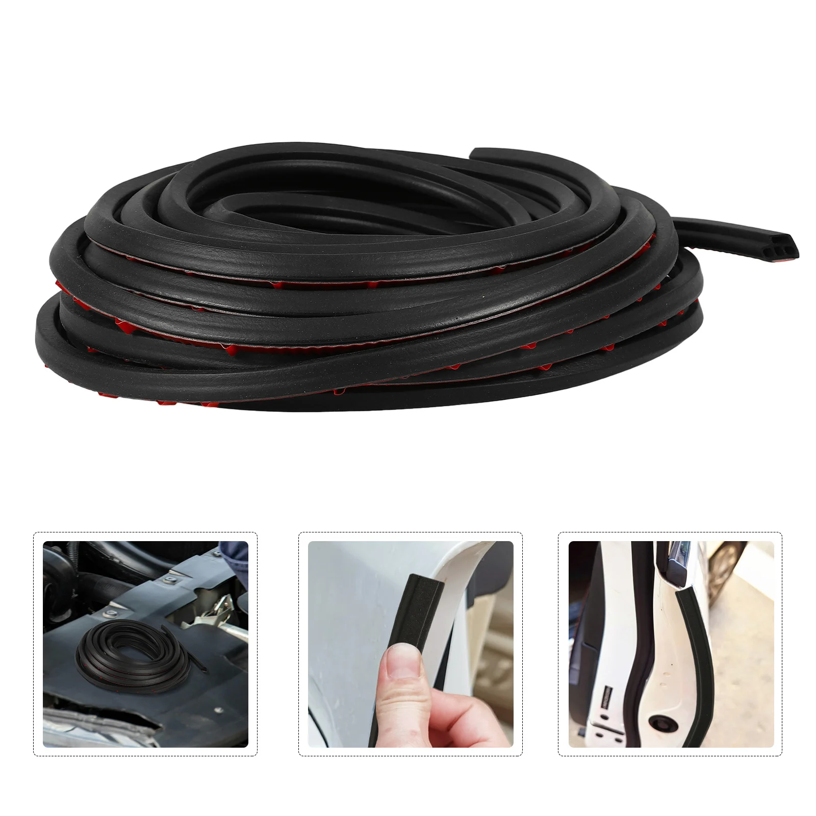 

Car Door Seal Strip High Temperature Resistant Auto Door Edge Guard Noise Reduction Weatherproof Seal Durable Rubber Trim