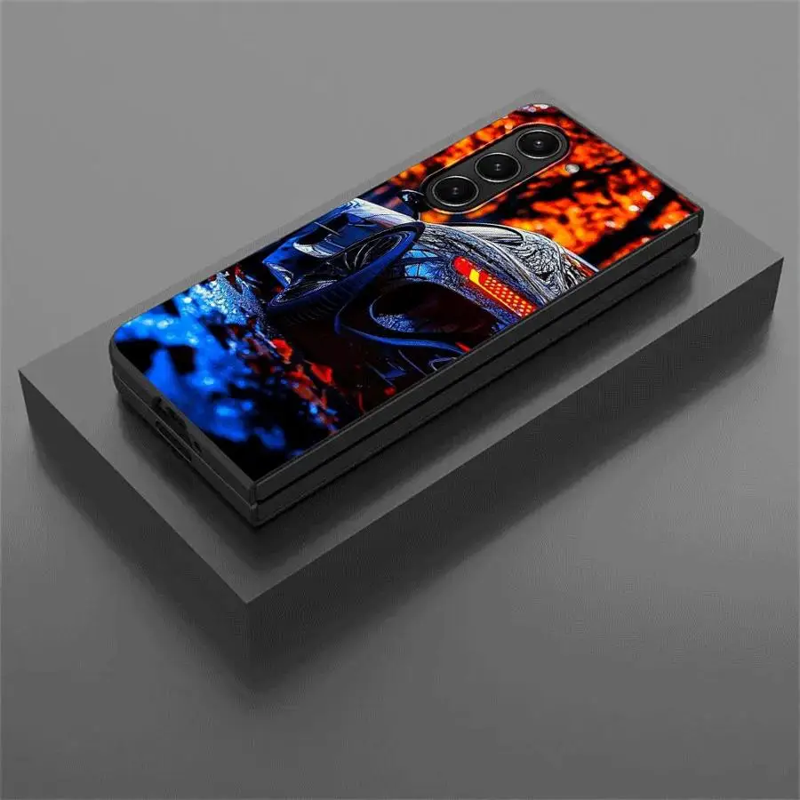 Custodia per auto Supercar per Samsung Galaxy ZFold5 ZFold4 ZFold7 Z Fold 7 6 5 4 3 ZFold6 ZFold3 Cover posteriore per telefono