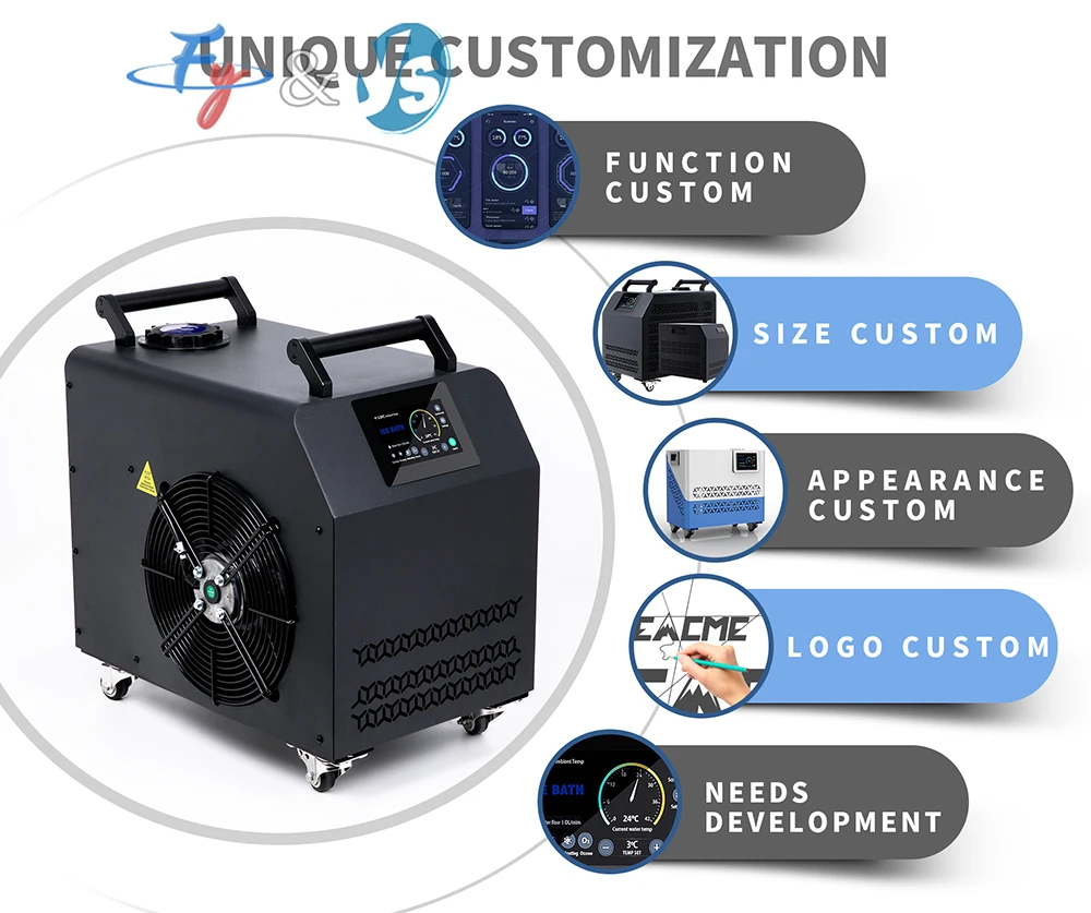 

0.8HP Portable Ice bath Machine With Hidden Filter Design, Coordinated and Simple, Suitable for Indoor and Outdoor Use