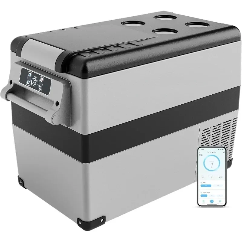 48QT(45L) Electric Cooler, 12V Fridge APP Control, 12V Cooler -4℉~68℉ 12 Volt Refrigerator,