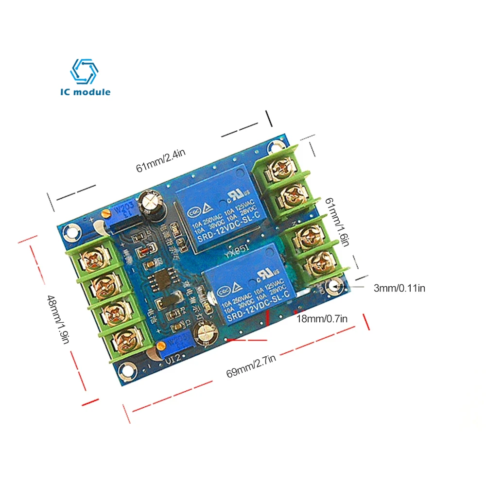 DC12V 10A Power Switch Module Automatic control Power Switching Module Emergency Power Supply Charging Controller