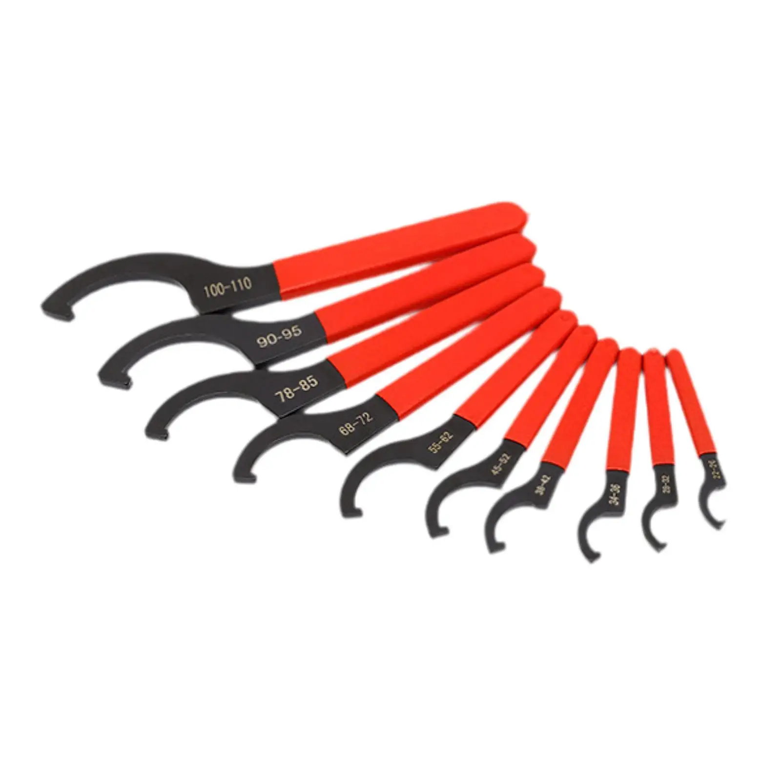 

10Pcs C Hook Spanner Handheld Portable Easy to Use Collet Chuck Wrench
