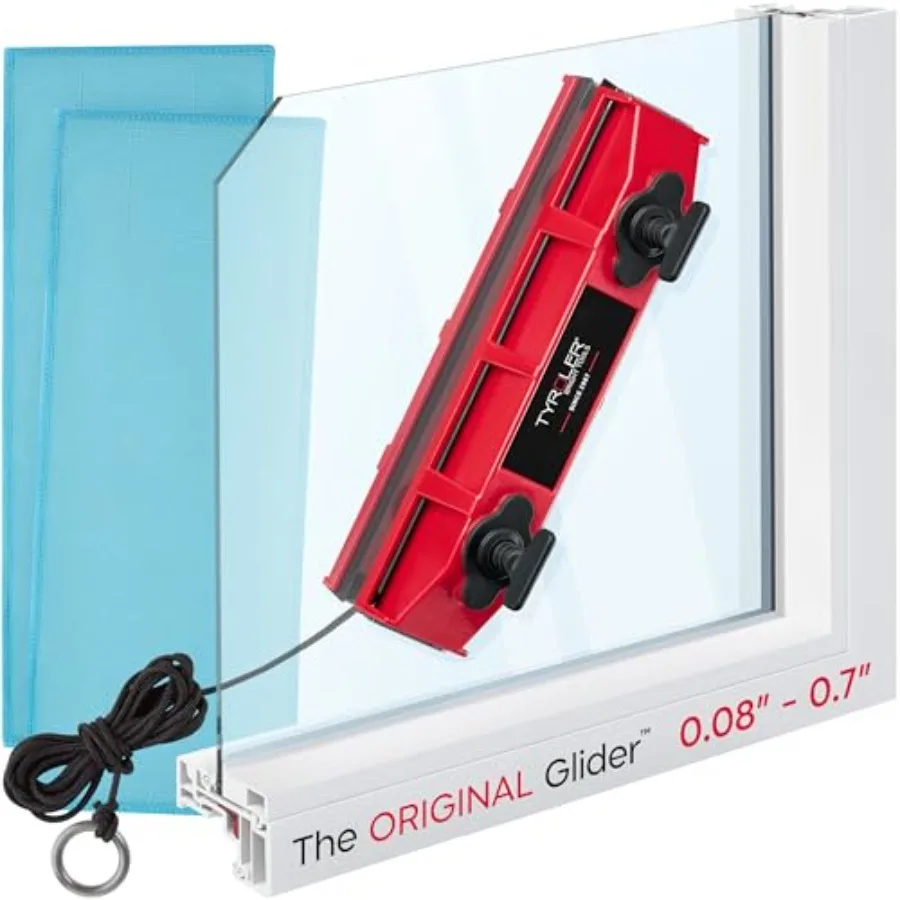 

Tyroler Outside Magnetic Window Cleaner Tool The Glider D-2 AFC Double-Sided Window Cleaners Tool Fits Windows 0.1"-0.7" Thick