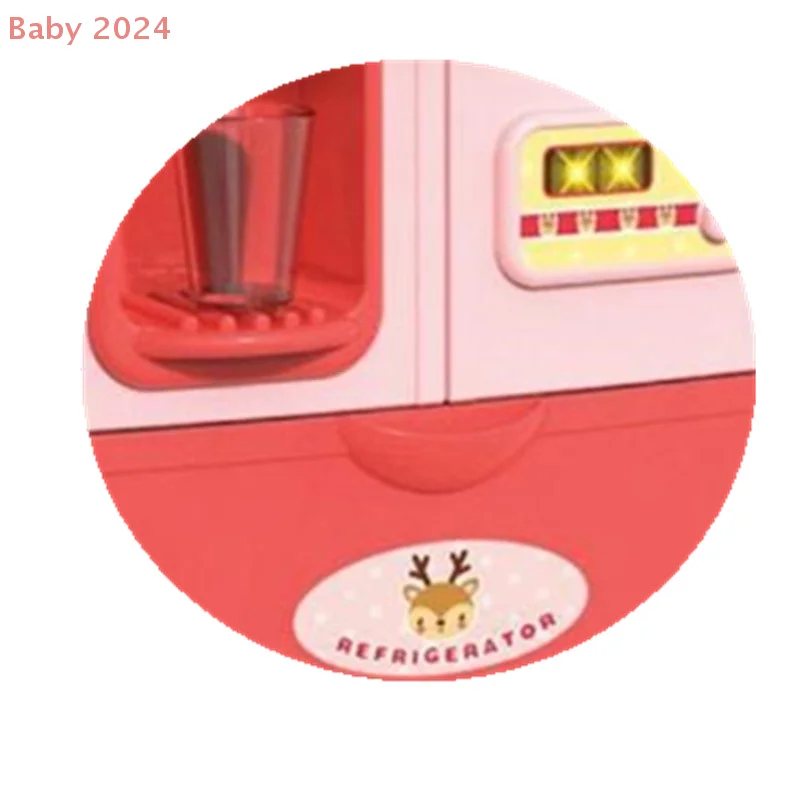 1 セットシミュレーション冷蔵庫キッチン家具おもちゃミニ両開き冷蔵庫ごっこ遊びホームアクセサリーギフト