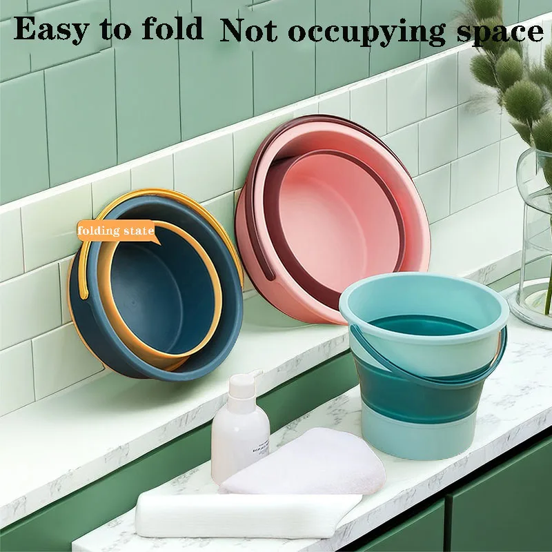 Thickened Portable Folding Water Bucket Multi-Functional Fishing Car Wash Household Use Bucket Portable Car Wash Bucket