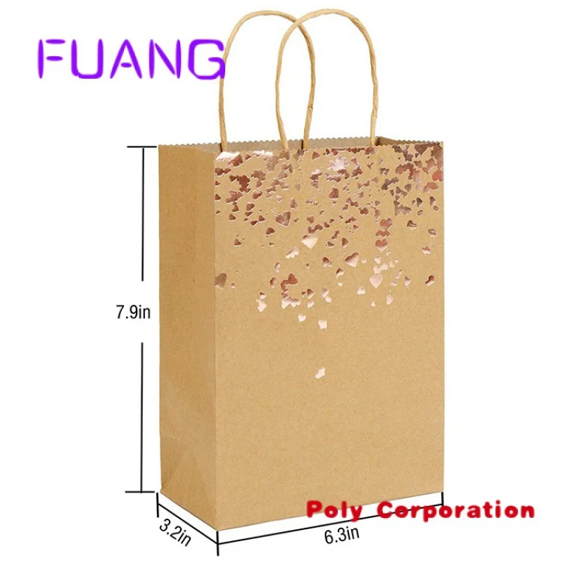 Пакет из крафт-бумаги с ручками, однотонные Подарочные Упаковочные пакеты для магазина одежды, сумочки для свадьбы, рождественской вечеринки