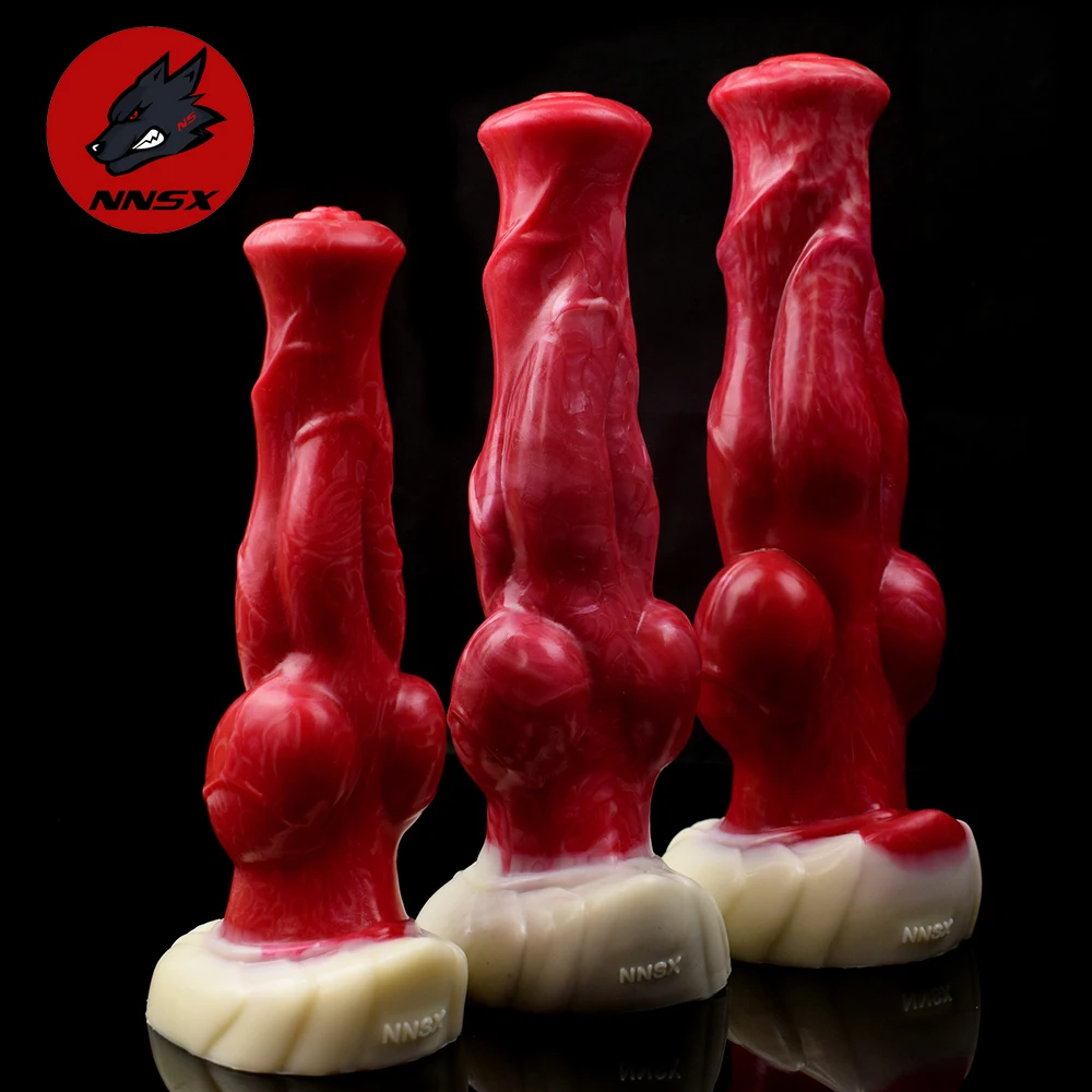 NNSX Dog Knots Dildo With Suction Cup Multicolor Fantasy Animal Penis Silicone Butt Plug Sex Toys for Woman Gay Adult Toys