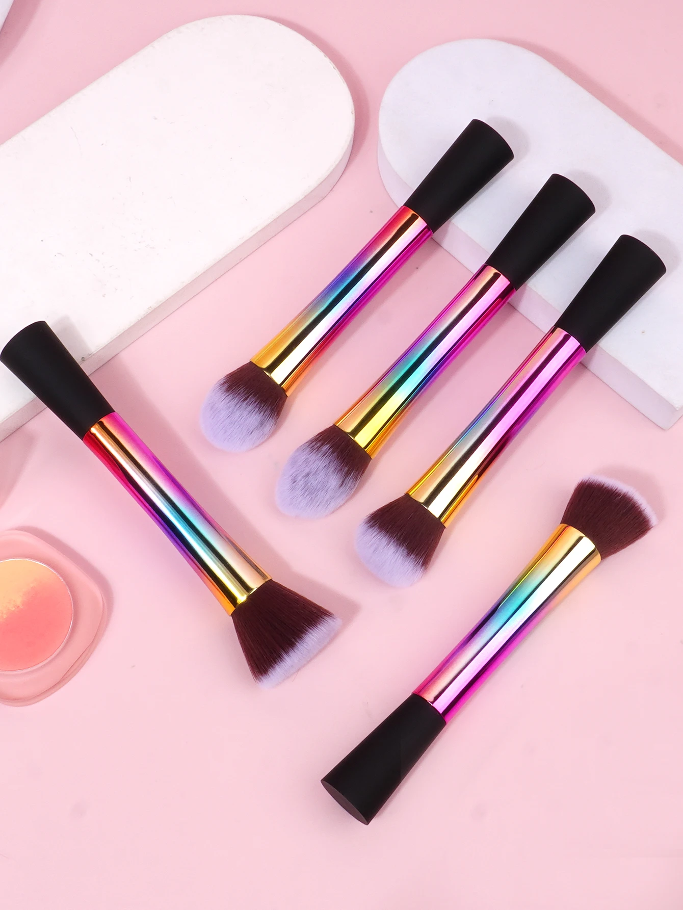 

Portable 5pcs Makeup Tools Cosmetic Brush Set