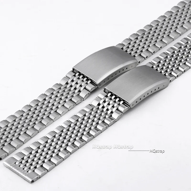 18mm 20mm 22mm Gebogenes Flachendes Edelstahl-Uhrenarmband Massives Metallarmband für Seiko für Rolex Poliert Matt Business 2026 – Detail 4