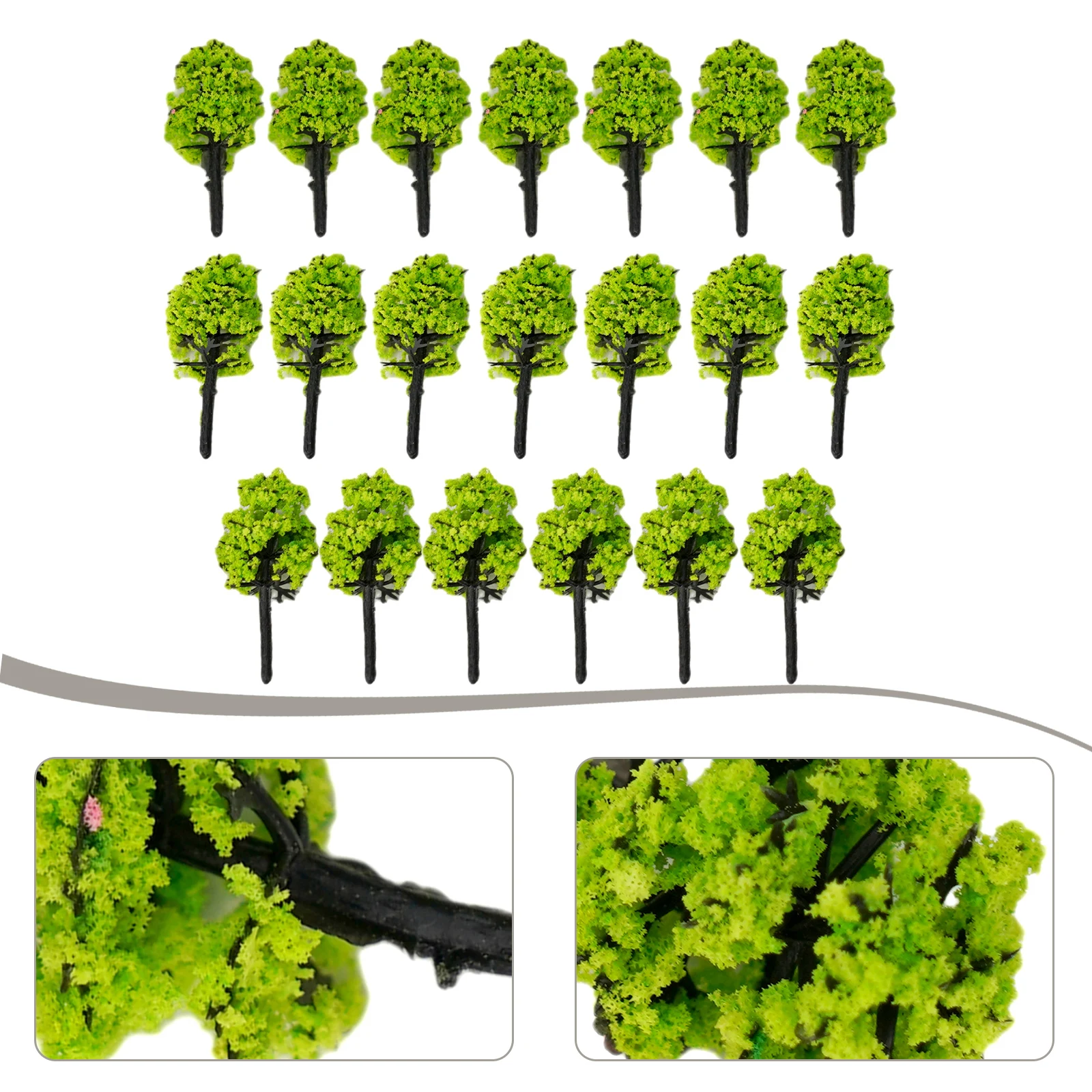 Authentic Greenery, 20PCS Model Trees Train Railroad Diorama Wargame Park Scenery Scale 1 100, Perfect for Outdoor Landscaping