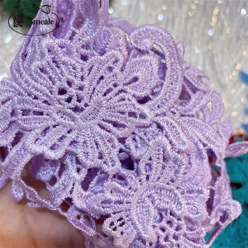 Europäischer Stil, handgenähte, wasserlösliche Spitzenstickerei für Hochzeitskleider, Bildapplikation, handgefertigte DIY-Spitzenkleidungszubehörteile – Detail 4