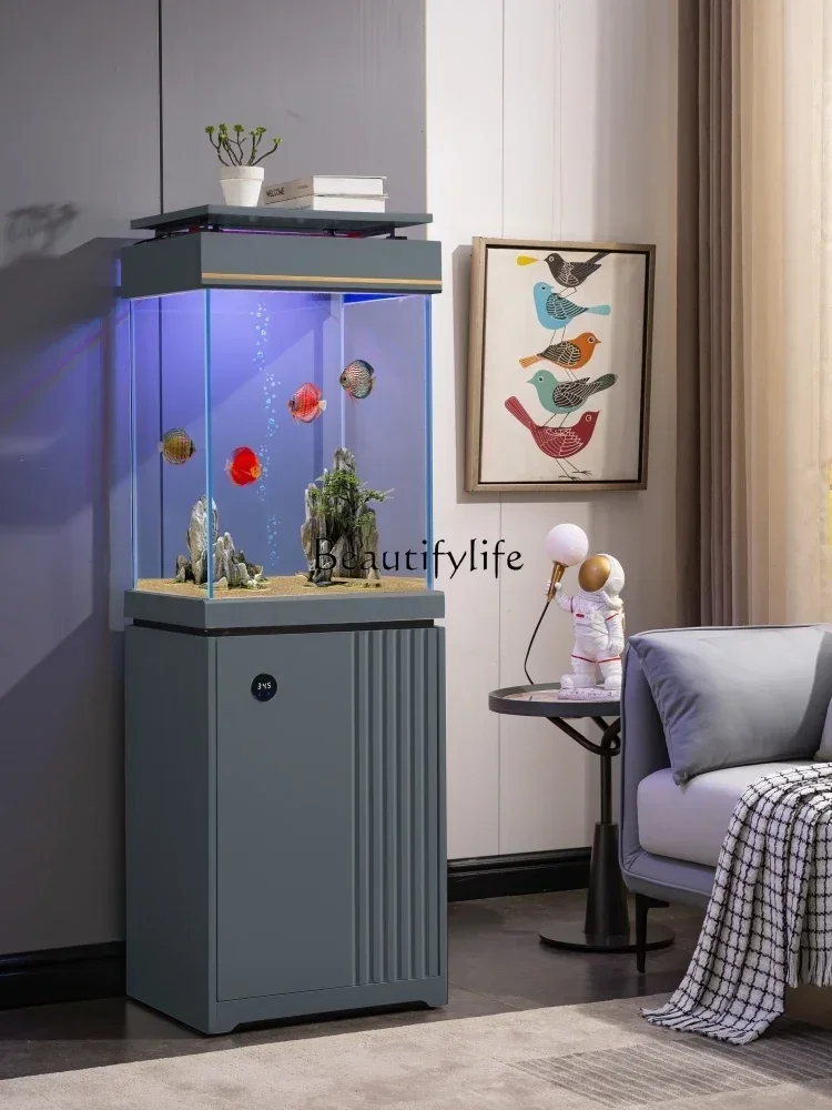 فلتر خزان الأسماك الزجاجي الأبيض الفائق لغرفة المعيشة، حوض السمك، فلتر بيئي صغير ومتوسط، تغيير المياه #2