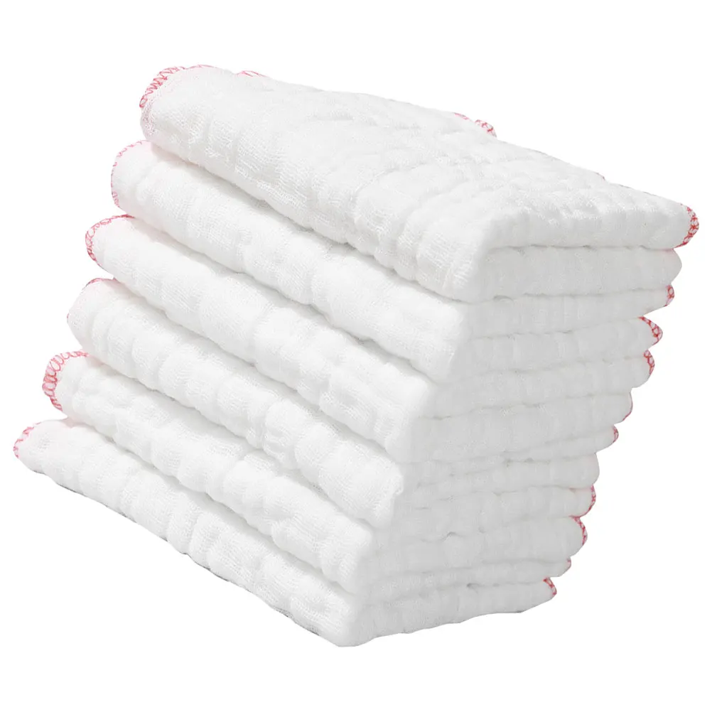 

6pcs Thick Muslin Cleaning Cloths Soft Cotton Dish Towels Water Absorbent Kitchen Rags For Drying Dishes Countertops Stoves