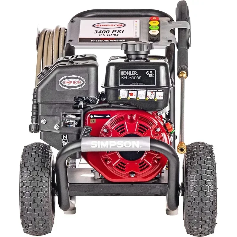 

Simpson Cleaning MS61084-S MegaShot 3400 PSI Gas Pressure Washer, 2.5 GPM, Kohler SH270, Includes Spray Gun and Extension Wand,