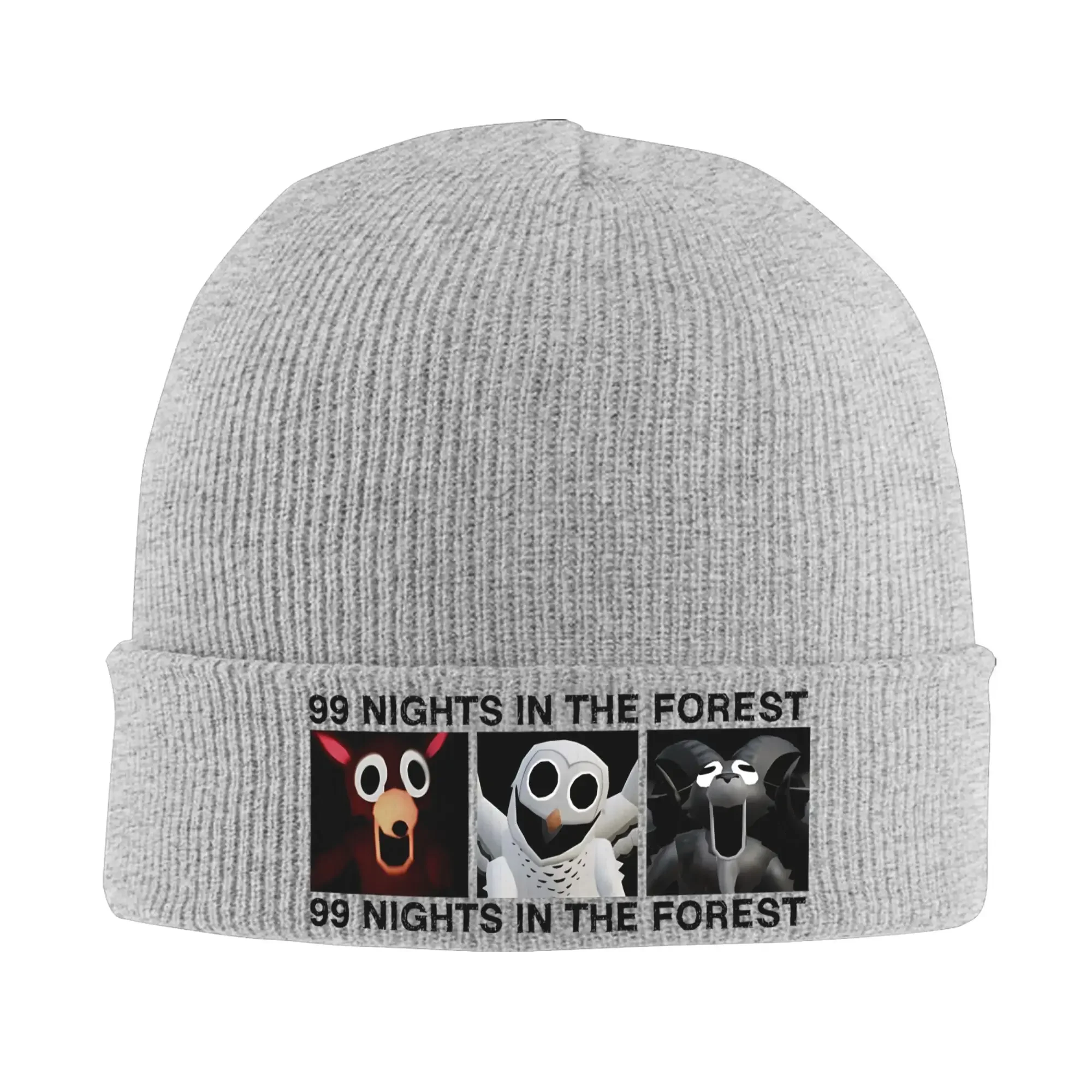 99 Nights in the Forest Game Beanie Hats  Bonnet Hats Female Male Vintage Kpop Skullies Beanies Winter Thermal Elastic Caps